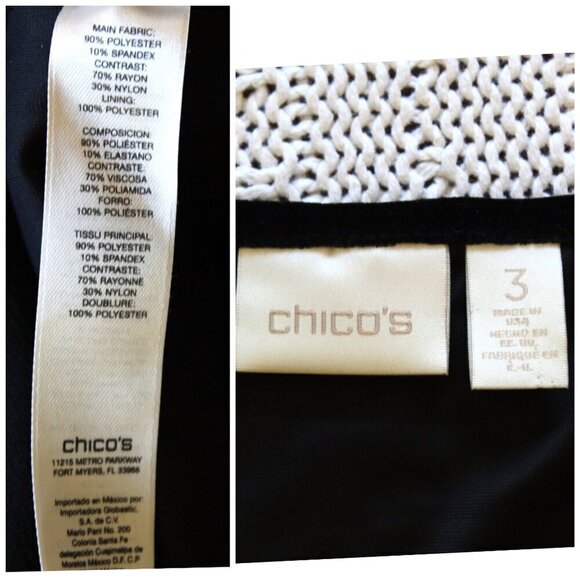 CHICOS Animal Print Velvet Burnout Women's Top Size 3/L Pull over Dark Goth - Picture 7 of 7